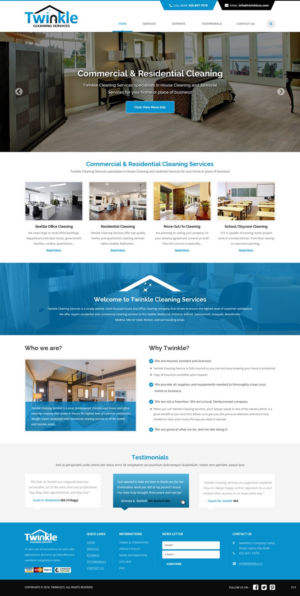 Web Design by pb for Twinkle Cleaning Services, LLC | Design: #10537184