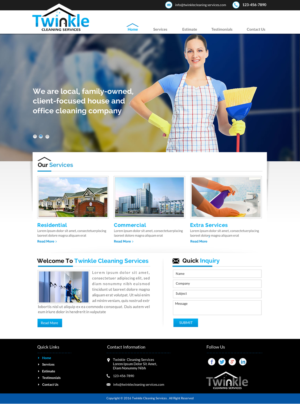 Web-Design von Sbss für Twinkle Cleaning Services, LLC | Design: #10530505