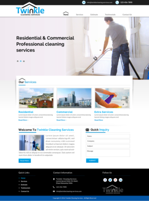 Web-Design von Sbss für Twinkle Cleaning Services, LLC | Design: #10530506