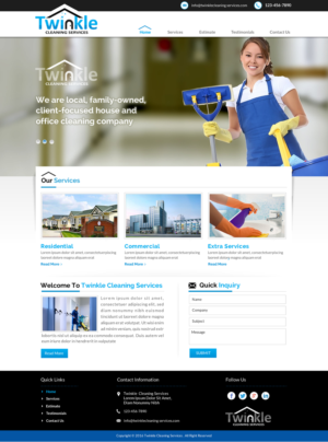 Web-Design von Sbss für Twinkle Cleaning Services, LLC | Design: #10530507
