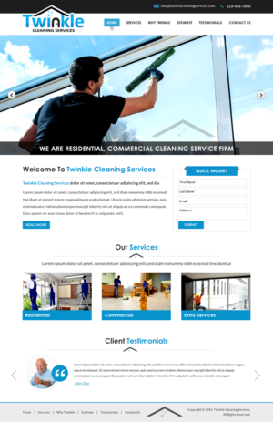 Web-Design von Sbss für Twinkle Cleaning Services, LLC | Design: #10530508