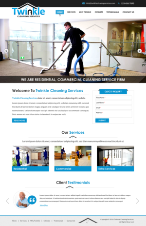 Web-Design von Sbss für Twinkle Cleaning Services, LLC | Design: #10530509