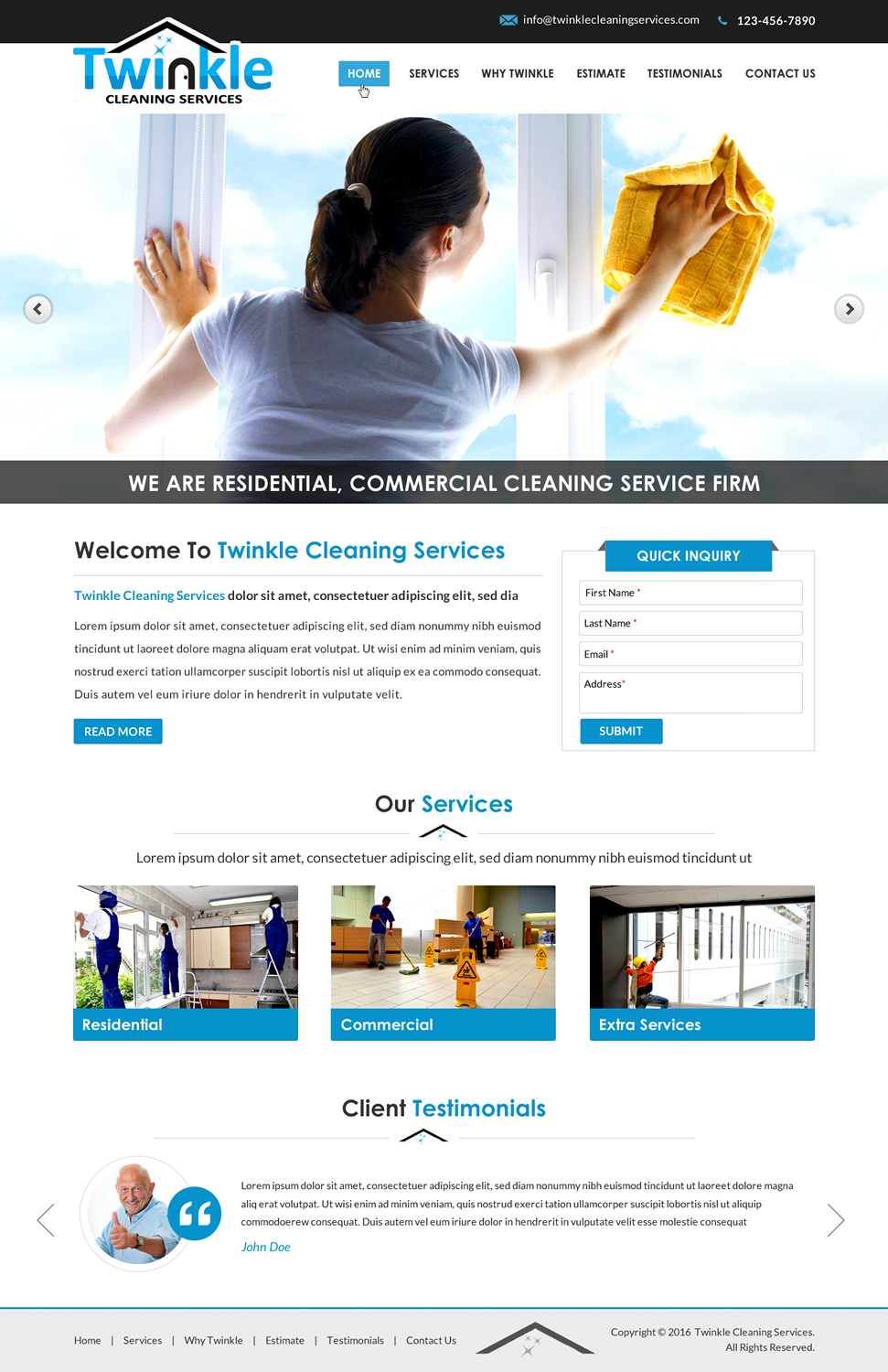Web-Design von Sbss für Twinkle Cleaning Services, LLC | Design #10530511