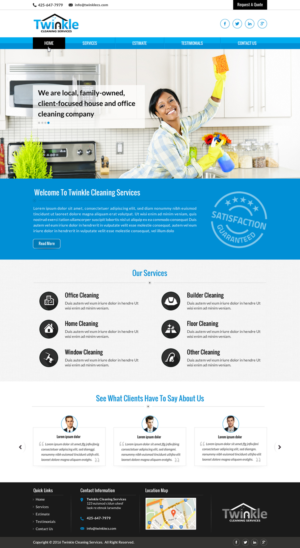 Web-Design von Sbss für Twinkle Cleaning Services, LLC | Design: #10530513