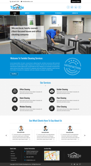 Web-Design von Sbss für Twinkle Cleaning Services, LLC | Design: #10530515
