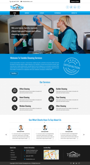 Web-Design von Sbss für Twinkle Cleaning Services, LLC | Design: #10530516
