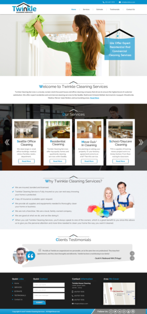 Web-Design von Sbss für Twinkle Cleaning Services, LLC | Design: #10541594