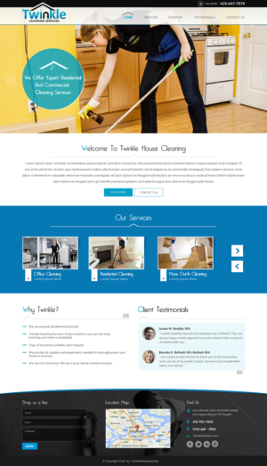 Web-Design von Sbss für Twinkle Cleaning Services, LLC | Design: #10541601