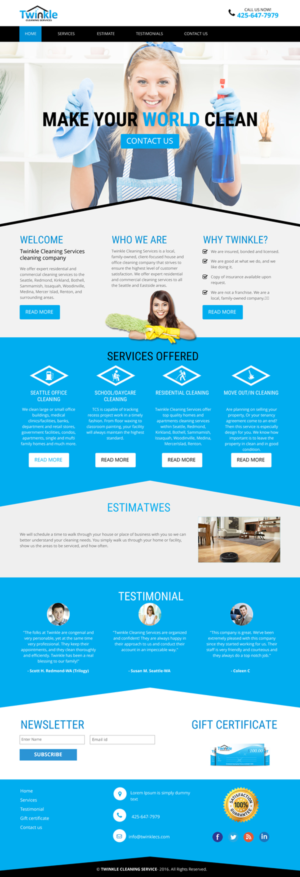 Web-Design von rightway für Twinkle Cleaning Services, LLC | Design: #10537314