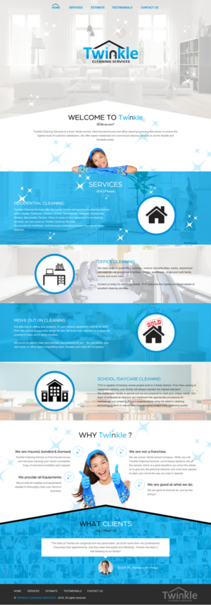 Web-Design von rightway für Twinkle Cleaning Services, LLC | Design: #10651987