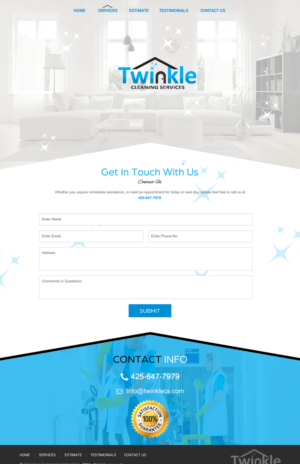 Web-Design von rightway für Twinkle Cleaning Services, LLC | Design: #10763713