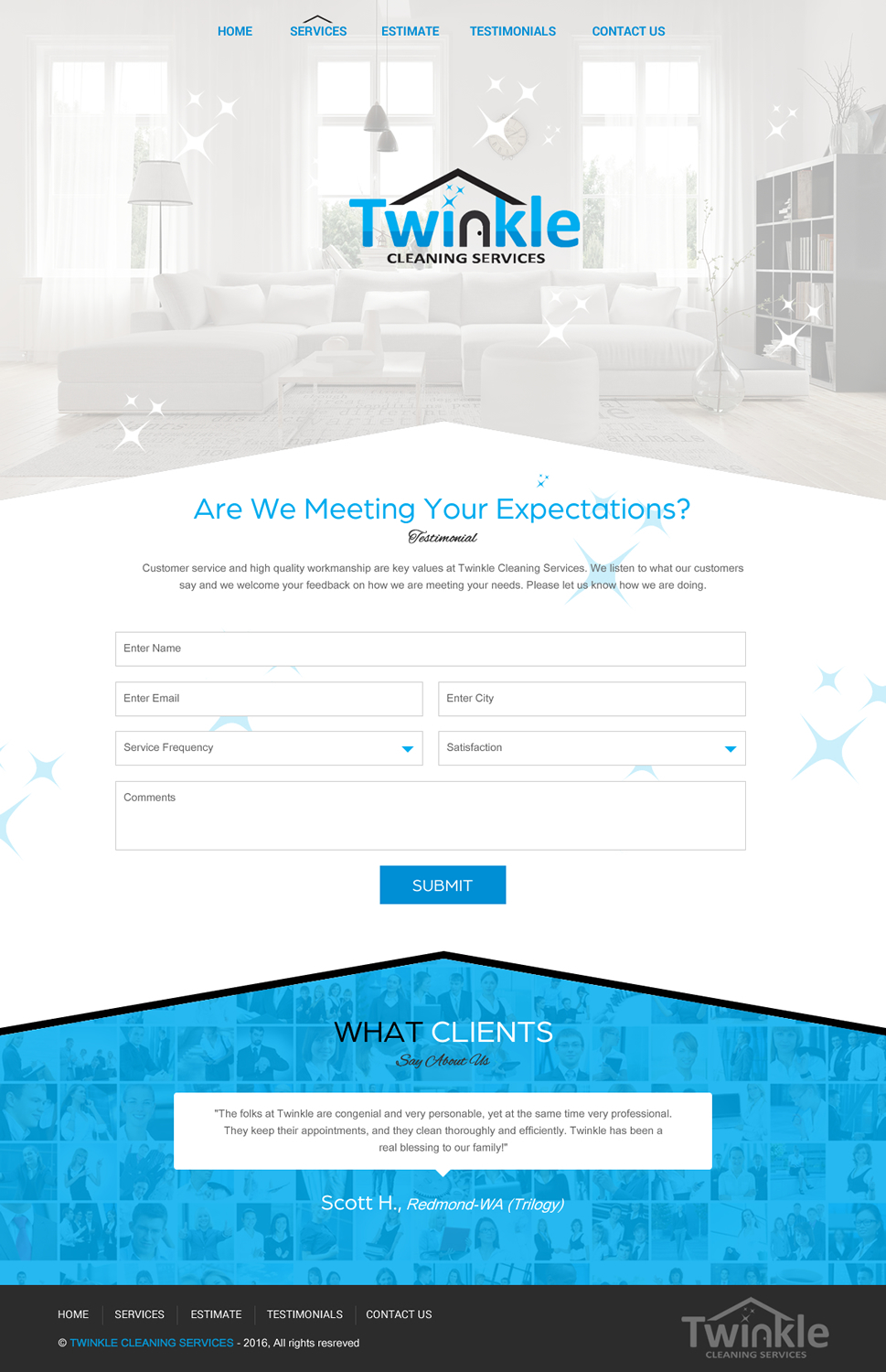 Web-Design von rightway für Twinkle Cleaning Services, LLC | Design #10763729