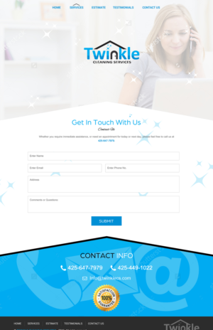 Web-Design von rightway für Twinkle Cleaning Services, LLC | Design: #10818560