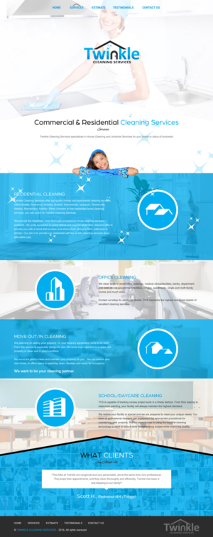 Web-Design von rightway für Twinkle Cleaning Services, LLC | Design: #10818581