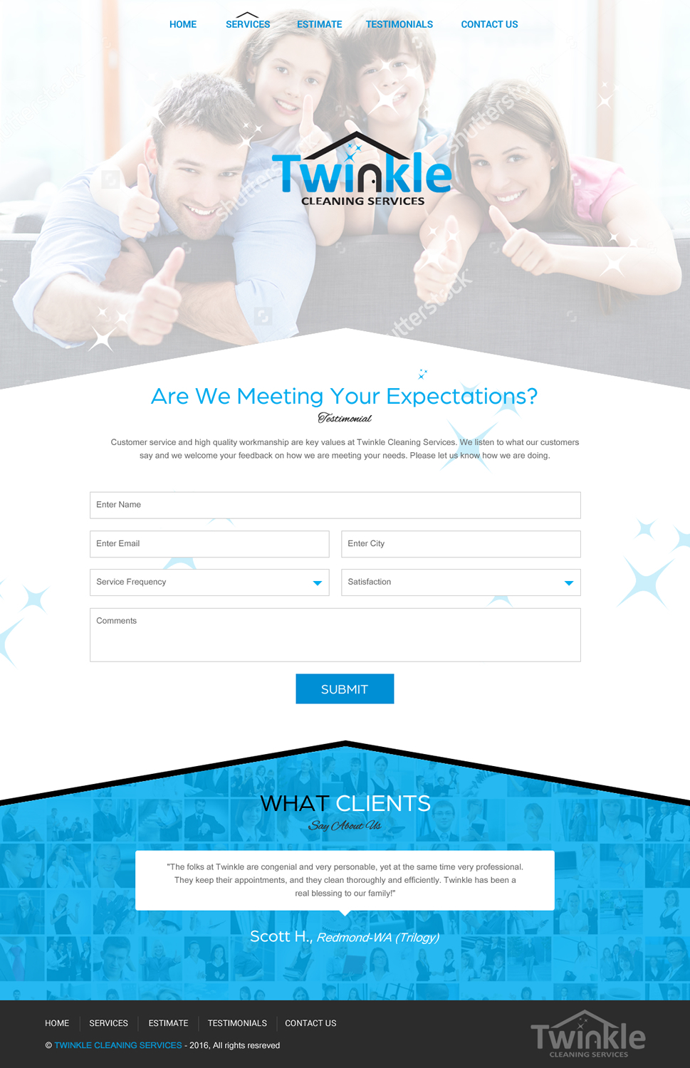Web Design by rightway for Twinkle Cleaning Services, LLC | Design #10818582
