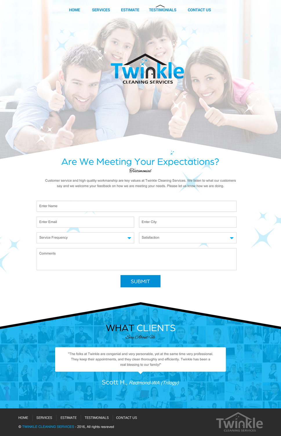 Web Design by rightway for Twinkle Cleaning Services, LLC | Design #10920214