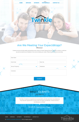 Web-Design von rightway für Twinkle Cleaning Services, LLC | Design: #10920214