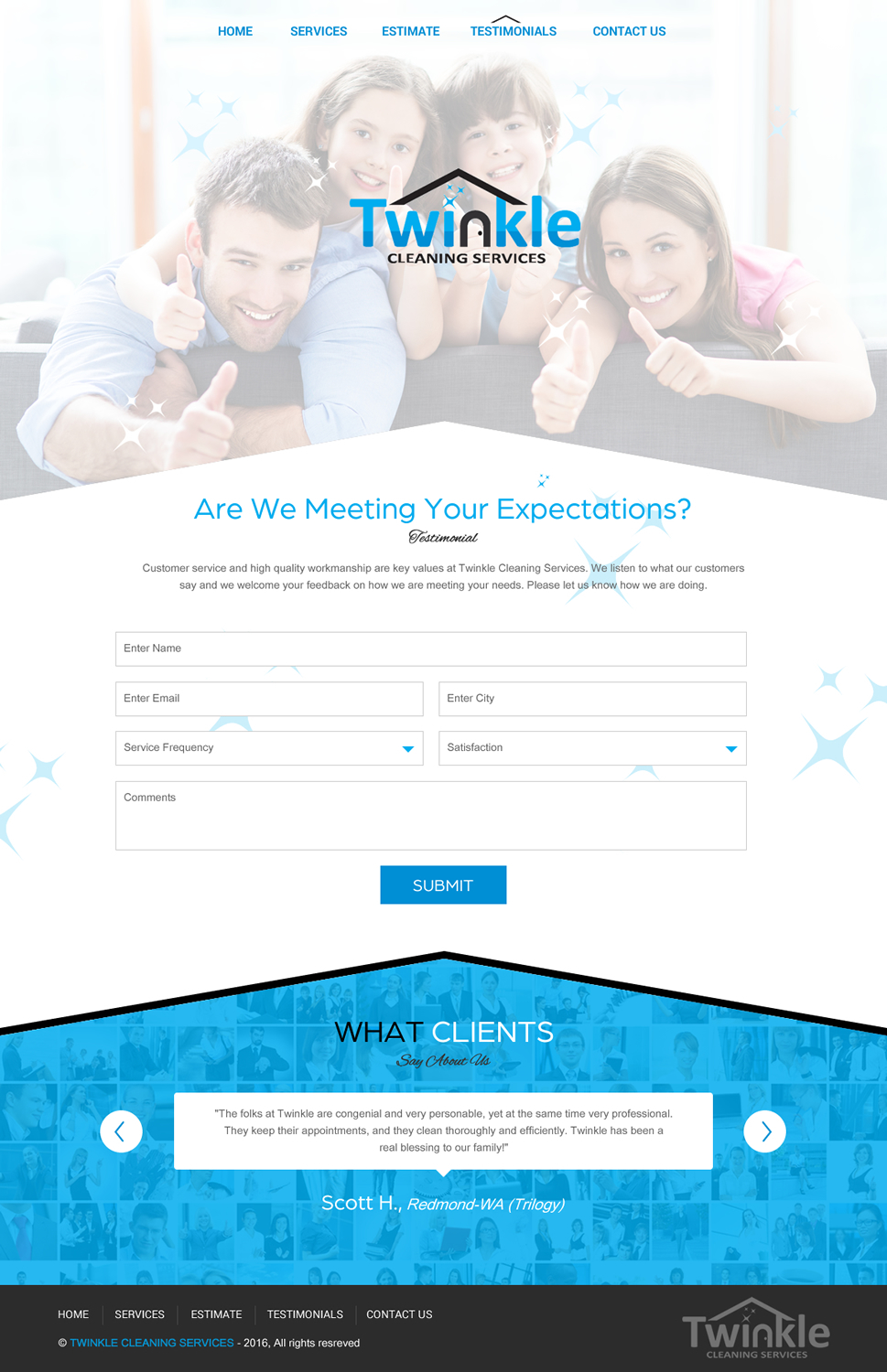Web-Design von rightway für Twinkle Cleaning Services, LLC | Design #10938861
