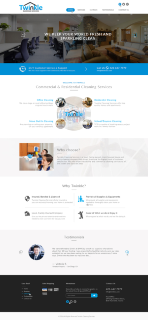 Twinkle Cleaning Services - Redesign  | Web-Design von Ved Web Services