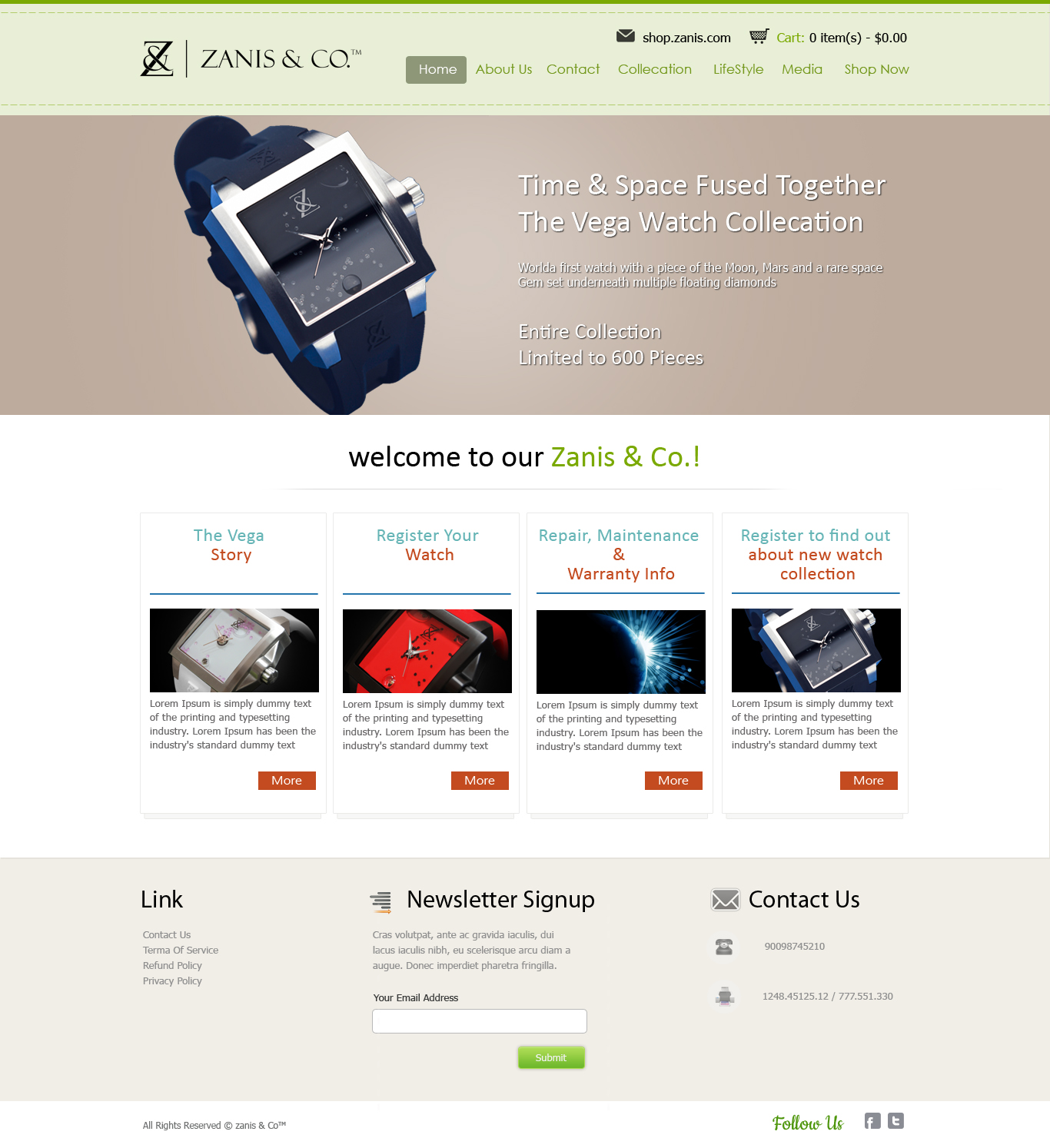 Web Design by logocreatorteam for Zanis & Co | Design #2216949