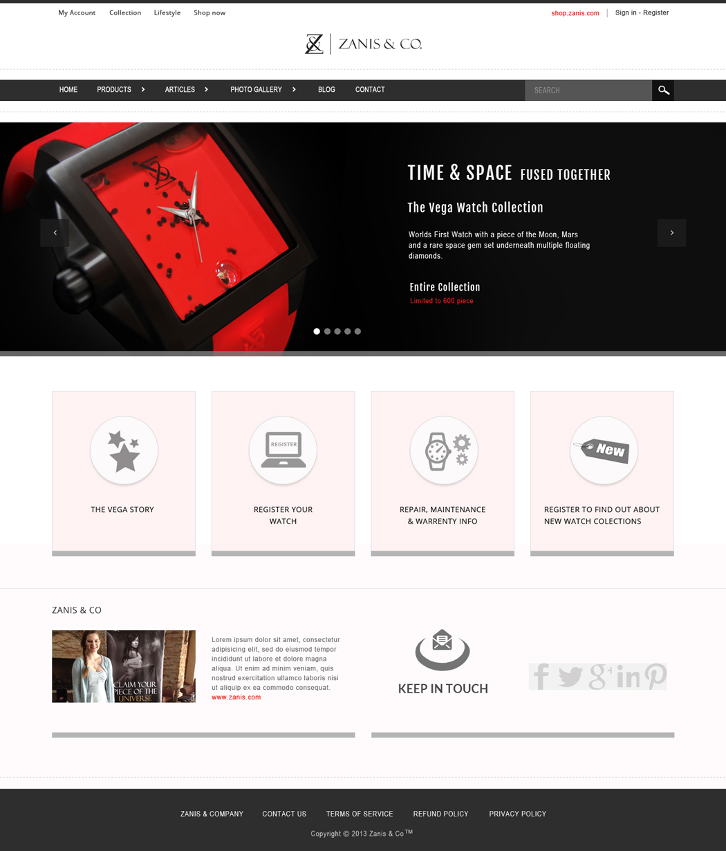 Web Design by Da Miracle for Zanis & Co | Design #2232703