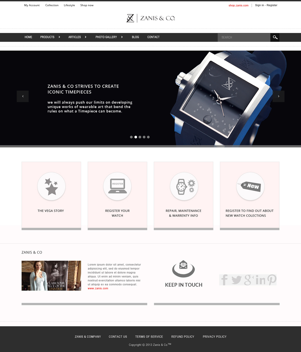Web Design by Da Miracle for Zanis & Co | Design #2232705