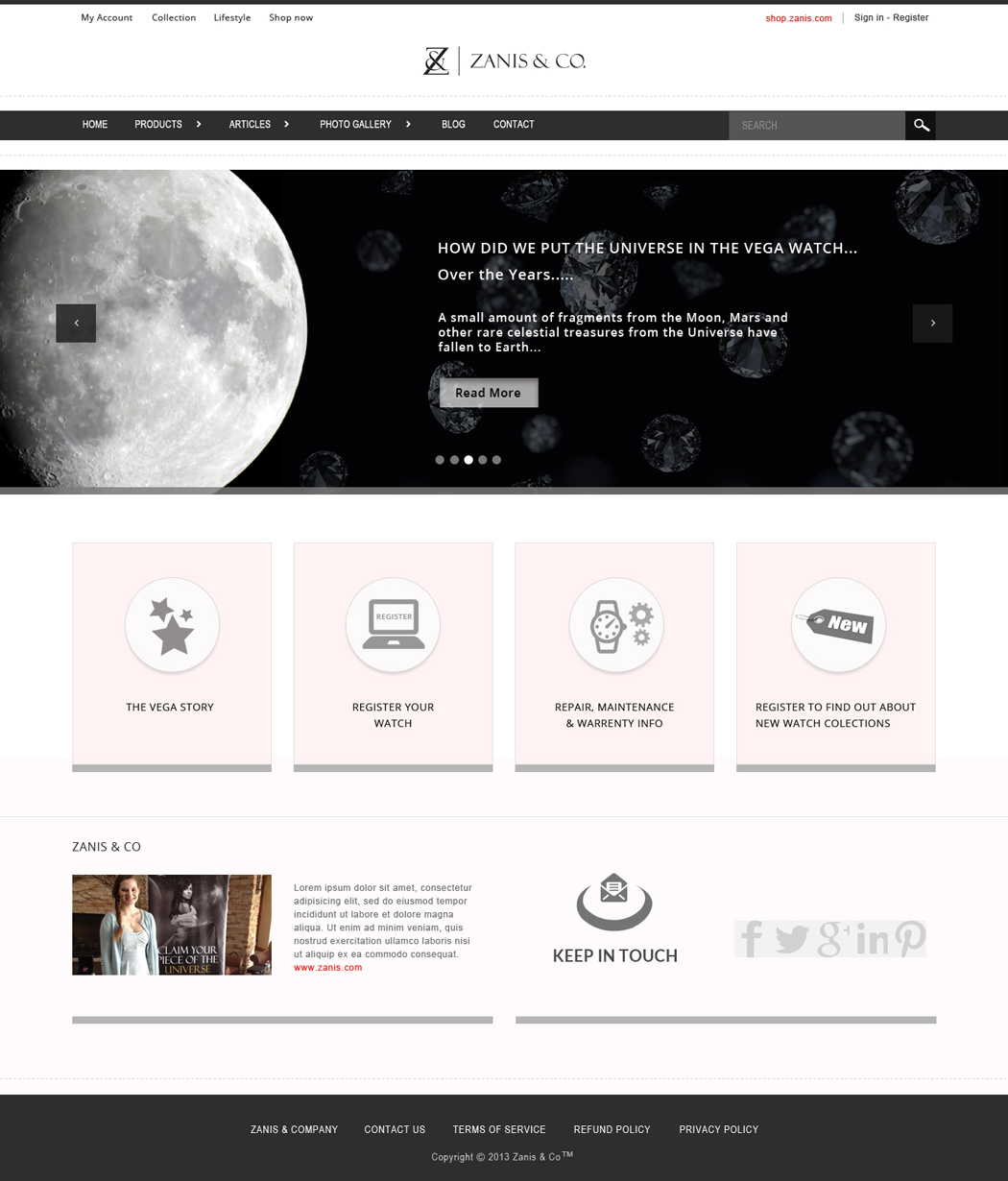 Web Design by Da Miracle for Zanis & Co | Design #2232706