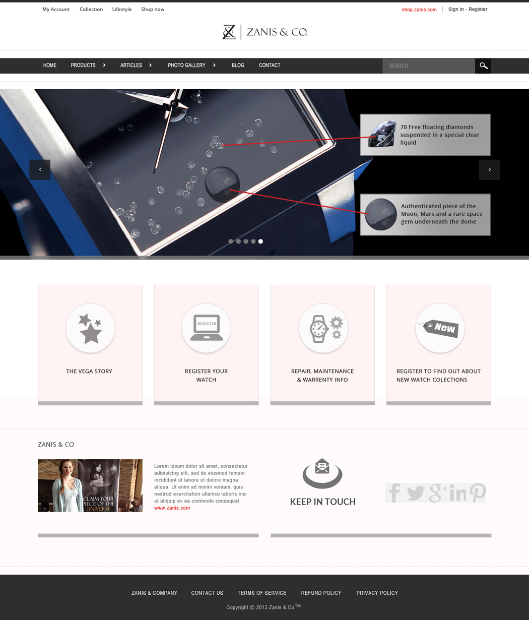 Web Design by Da Miracle for Zanis & Co | Design #2232710