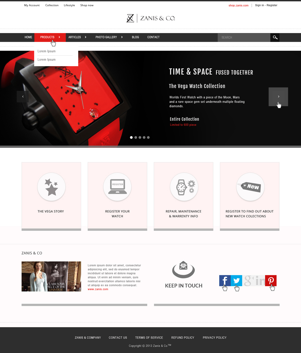 Web Design by Da Miracle for Zanis & Co | Design #2232718