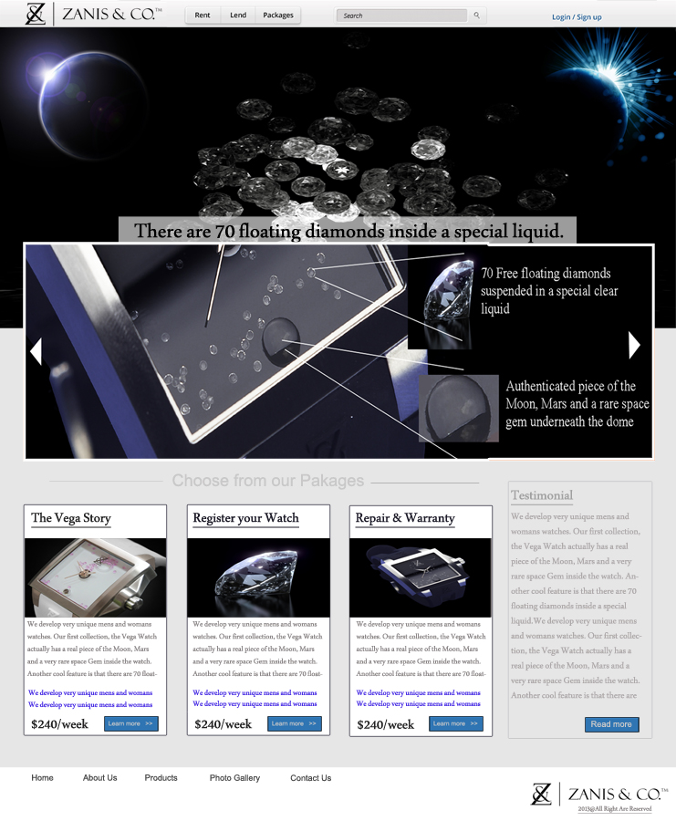 Web-Design von Asad Ali für Zanis & Co | Design #2235395