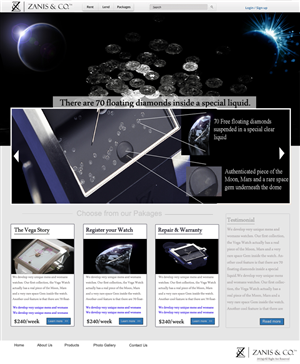 Web Design by Asad Ali for Zanis & Co | Design: #2235395