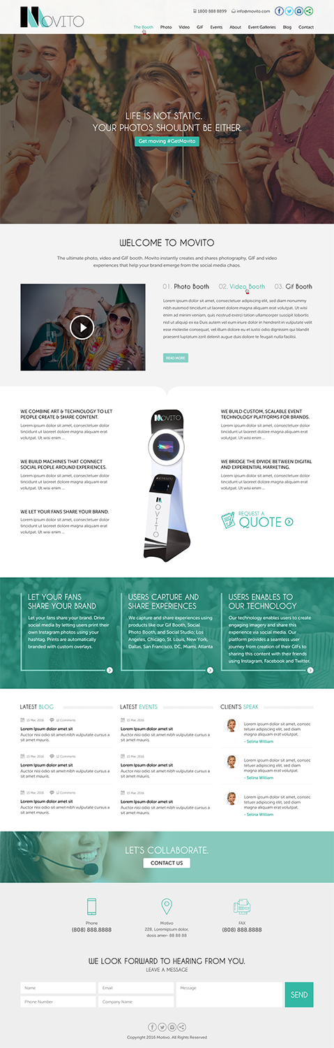 Web Design by RupalTechno for Smile Lounge Photo Booth | Design #10569394