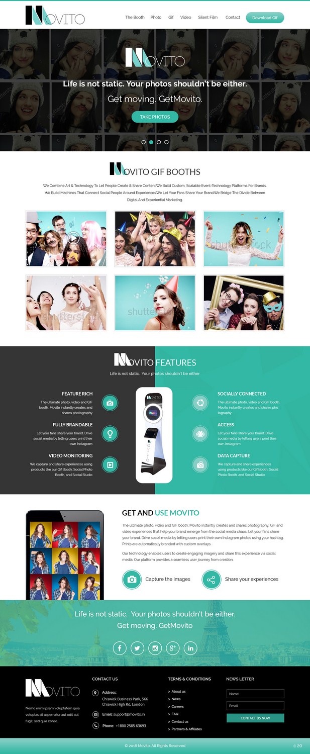 Web Design by pb for Smile Lounge Photo Booth | Design: #10510540