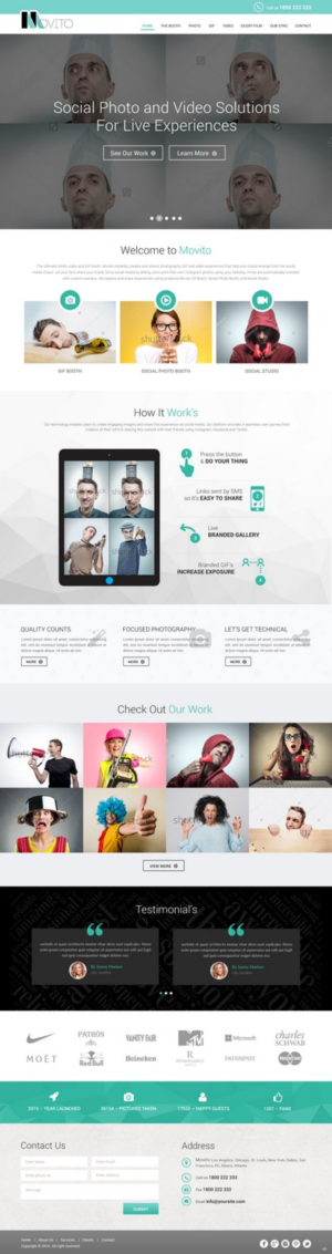 Web Design by pb for Smile Lounge Photo Booth | Design: #10530895