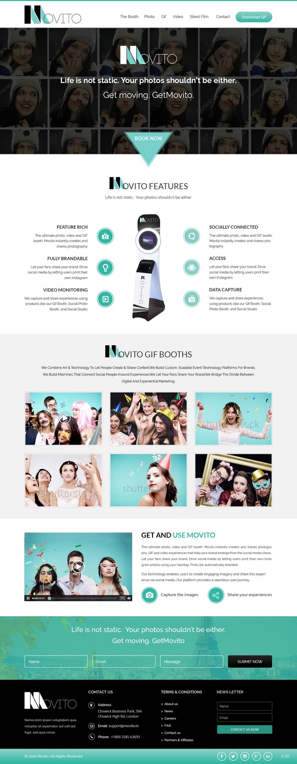 Web Design by pb for Smile Lounge Photo Booth | Design #10683137