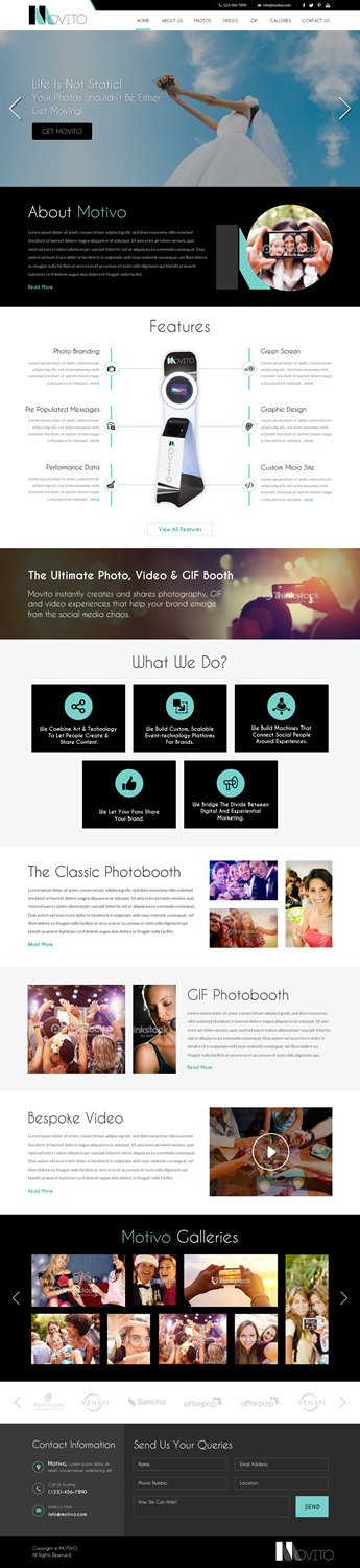 Web Design by Sbss for Smile Lounge Photo Booth | Design #10521131