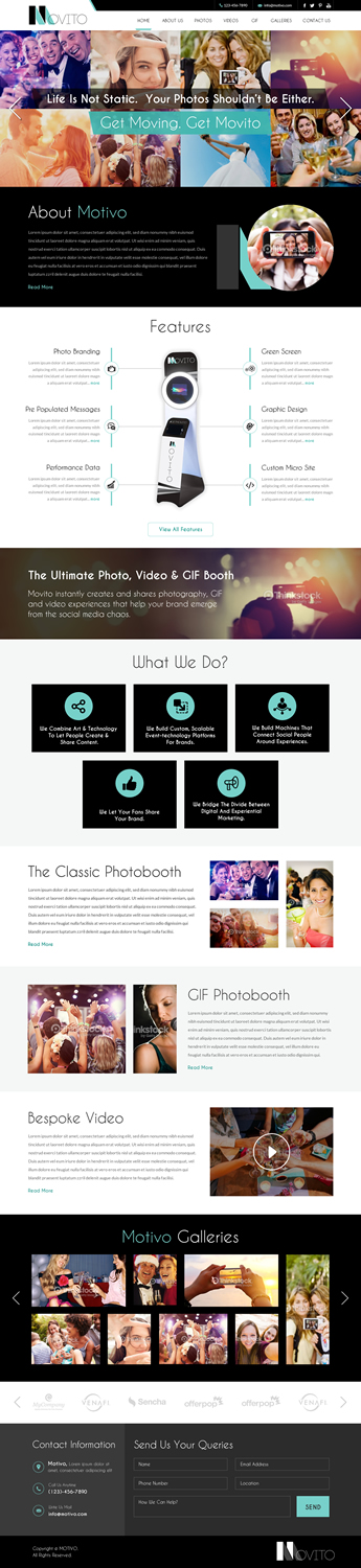 Web Design par Sbss pour Smile Lounge Photo Booth | Design #10521132