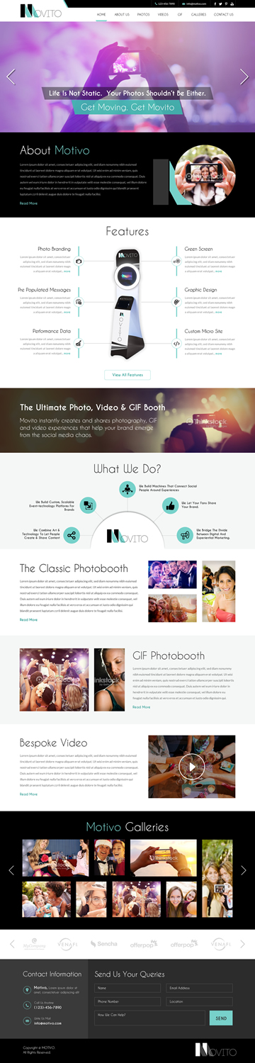 Web Design par Sbss pour Smile Lounge Photo Booth | Design #10521151
