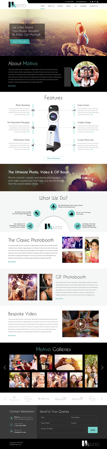 Diseño Web por Sbss para Smile Lounge Photo Booth | Diseño #10521152