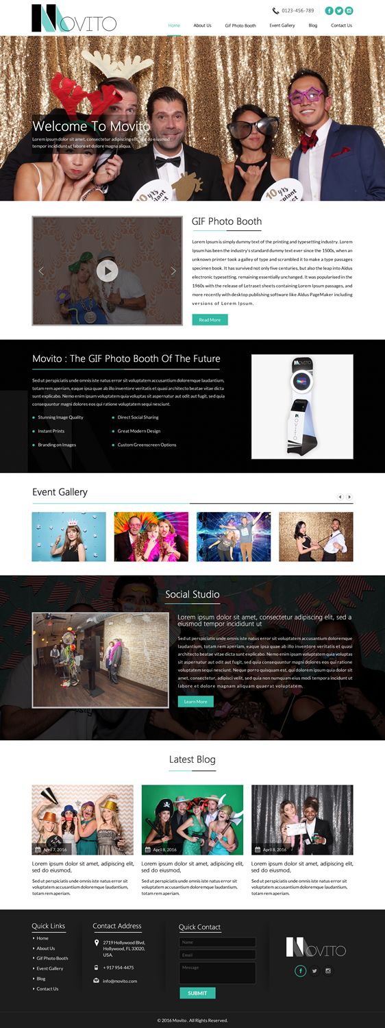 Web Design by Sbss for Smile Lounge Photo Booth | Design #10530389