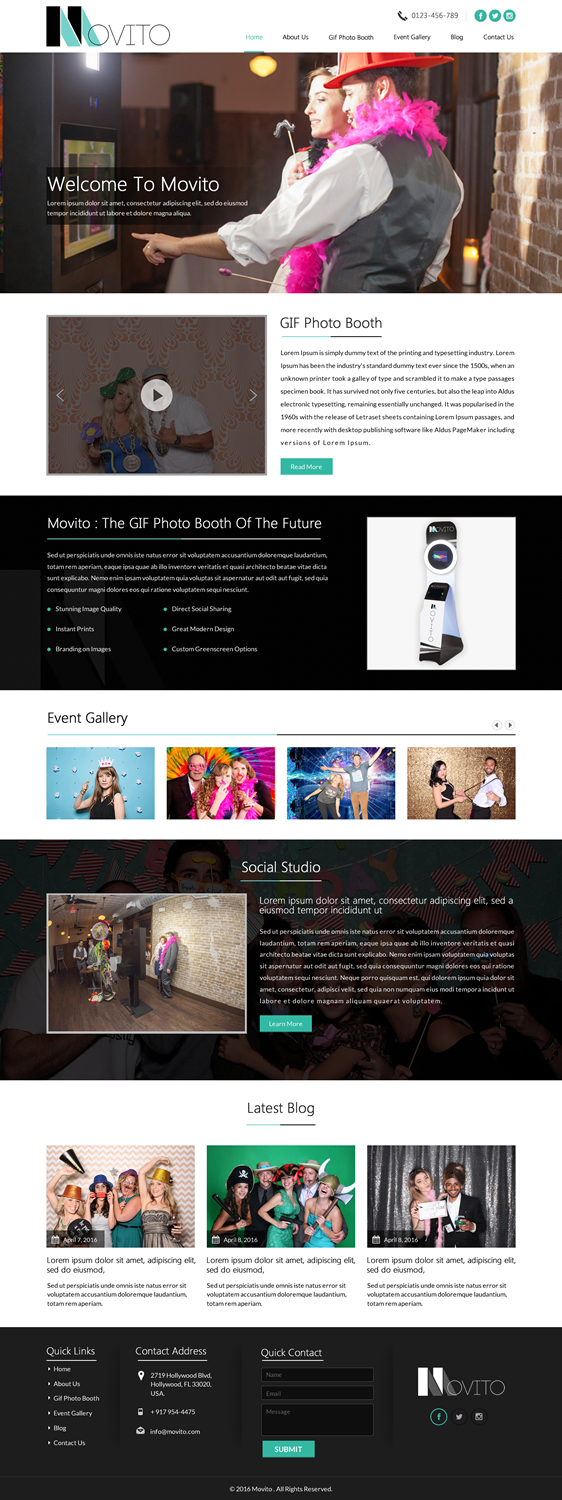 Web Design by Sbss for Smile Lounge Photo Booth | Design #10530390
