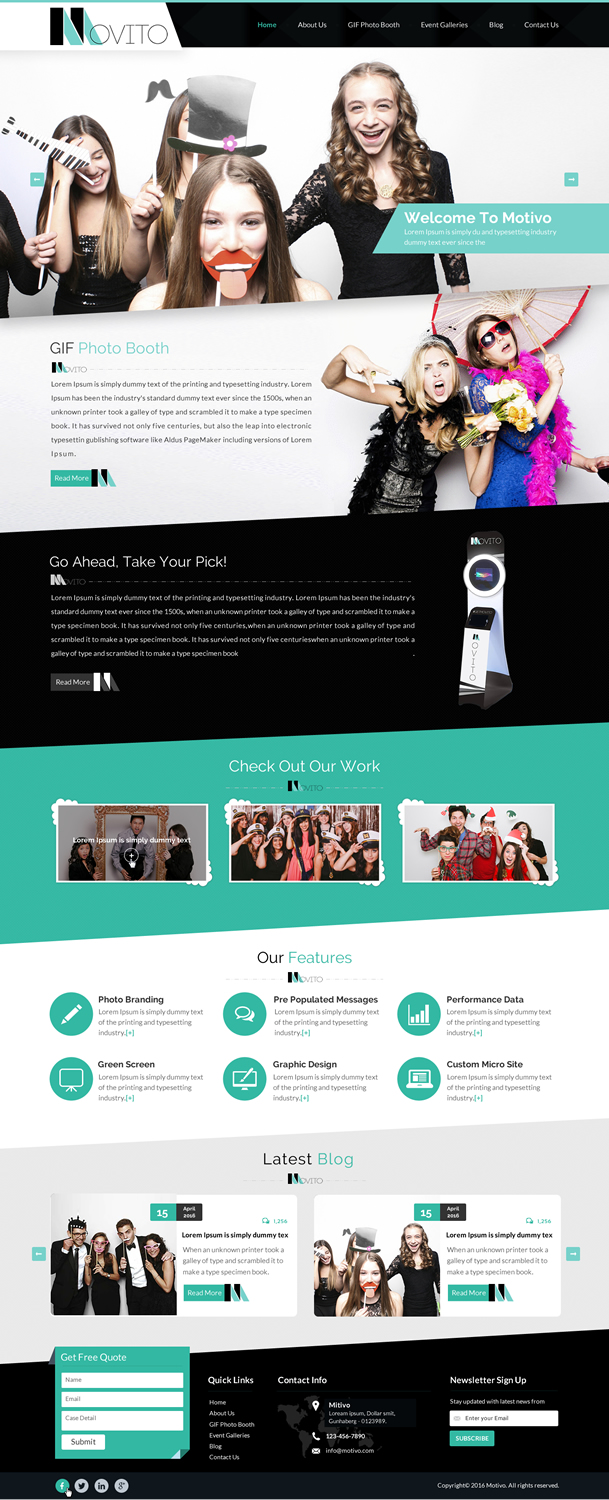 Web Design by Sbss for Smile Lounge Photo Booth | Design #10612167