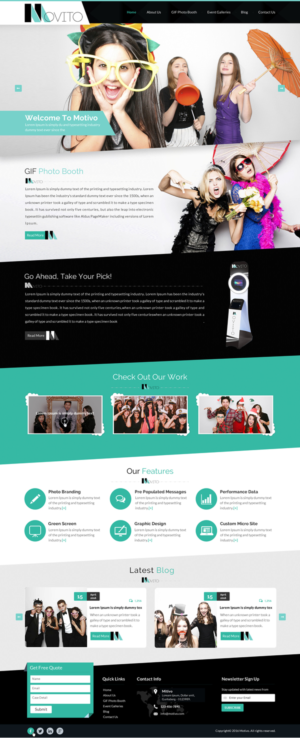 Web Design by Sbss for Smile Lounge Photo Booth | Design: #10612168