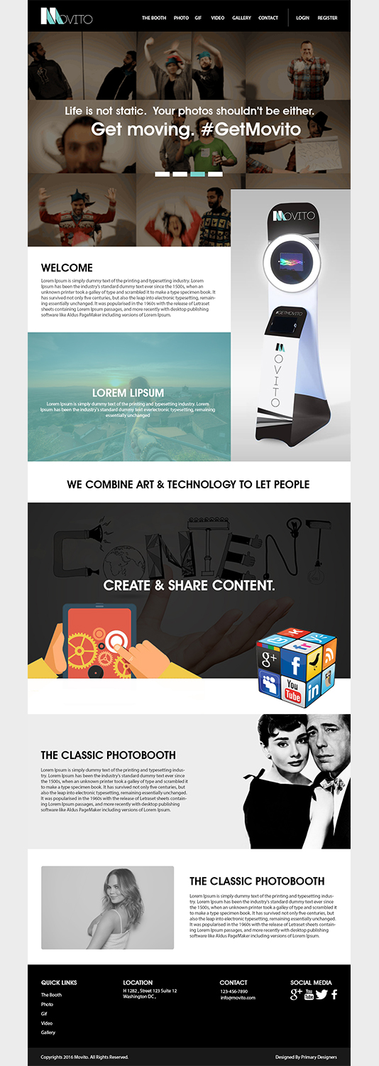 Web Design by PD Studios for Smile Lounge Photo Booth | Design #10523335