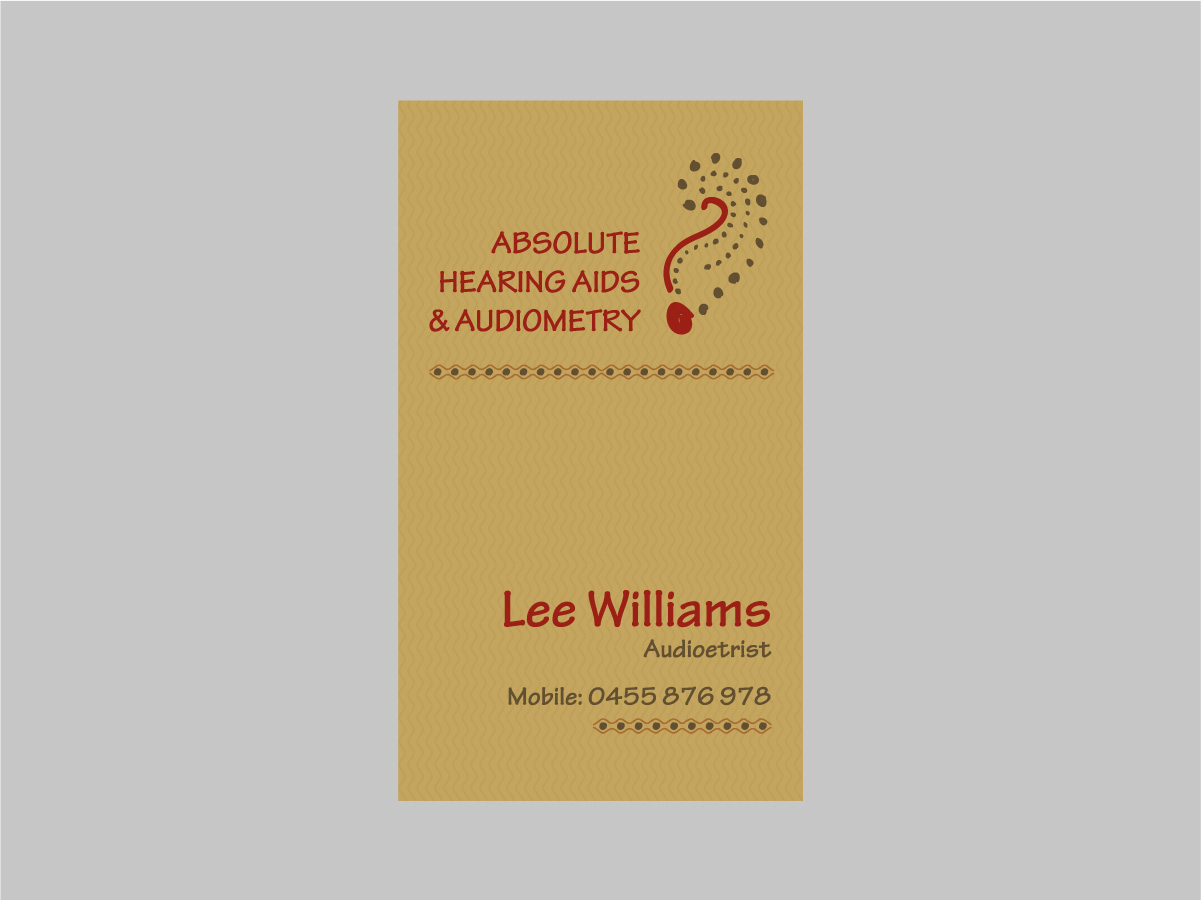 Diseño de Tarjeta de Presentación por harrylim para Absolute Hearing Aids & Audiometry | Diseño #2207908