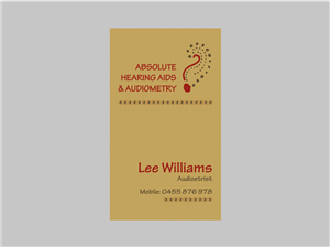 Diseño de Tarjeta de Presentación por harrylim para Absolute Hearing Aids & Audiometry | Diseño #2207908