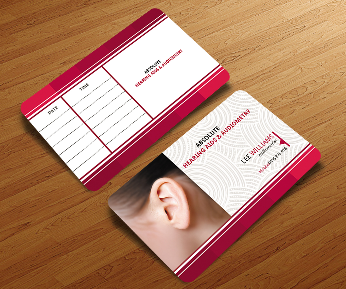 Bold, Professional, Business Business Card Design for Absolute Hearing