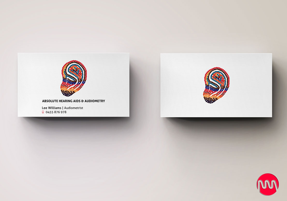 Diseño de Tarjeta de Presentación por stoodio.id para Absolute Hearing Aids & Audiometry | Diseño #2208068