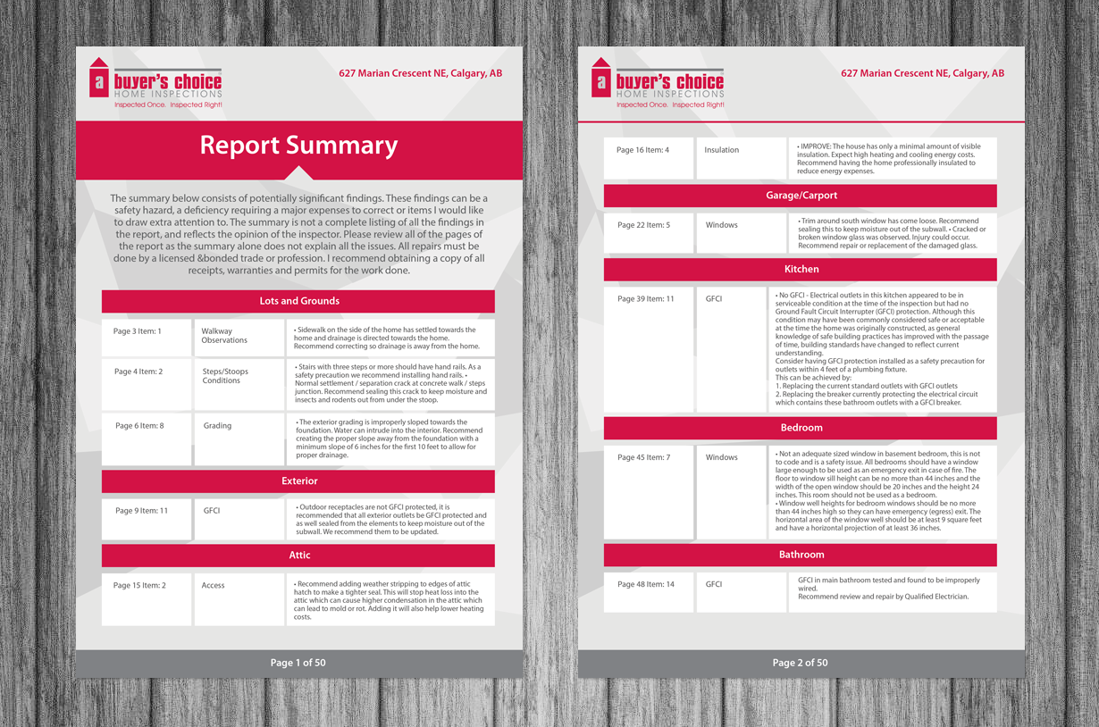 Brochure Design by Victor_pro for A Buyers Choice Home Inspections | Design #10567029