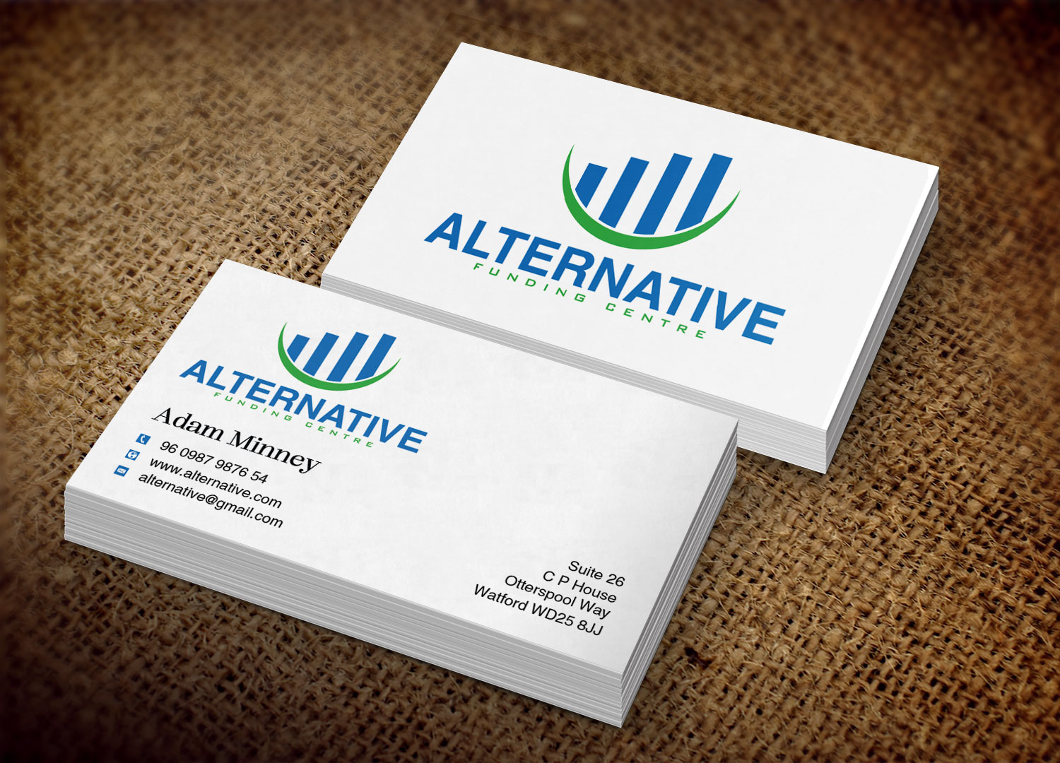 Diseño de Tarjeta de Presentación por Lanka Ama para Alternative Funding Centre | Diseño #10518626